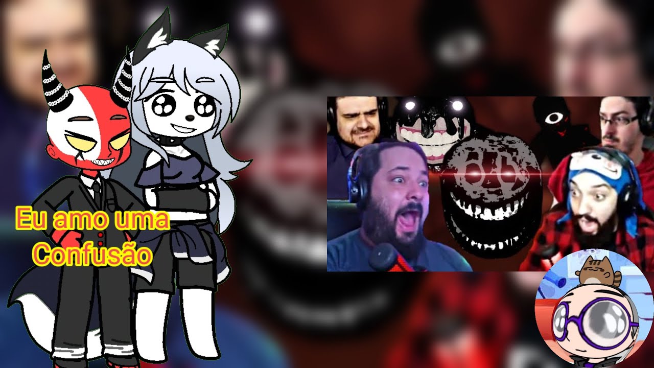 Helluva Boss (I.M.P) Reagindo aos Melhores momentos dos mentecaptos No Roblox Doors | Gacha Nebula