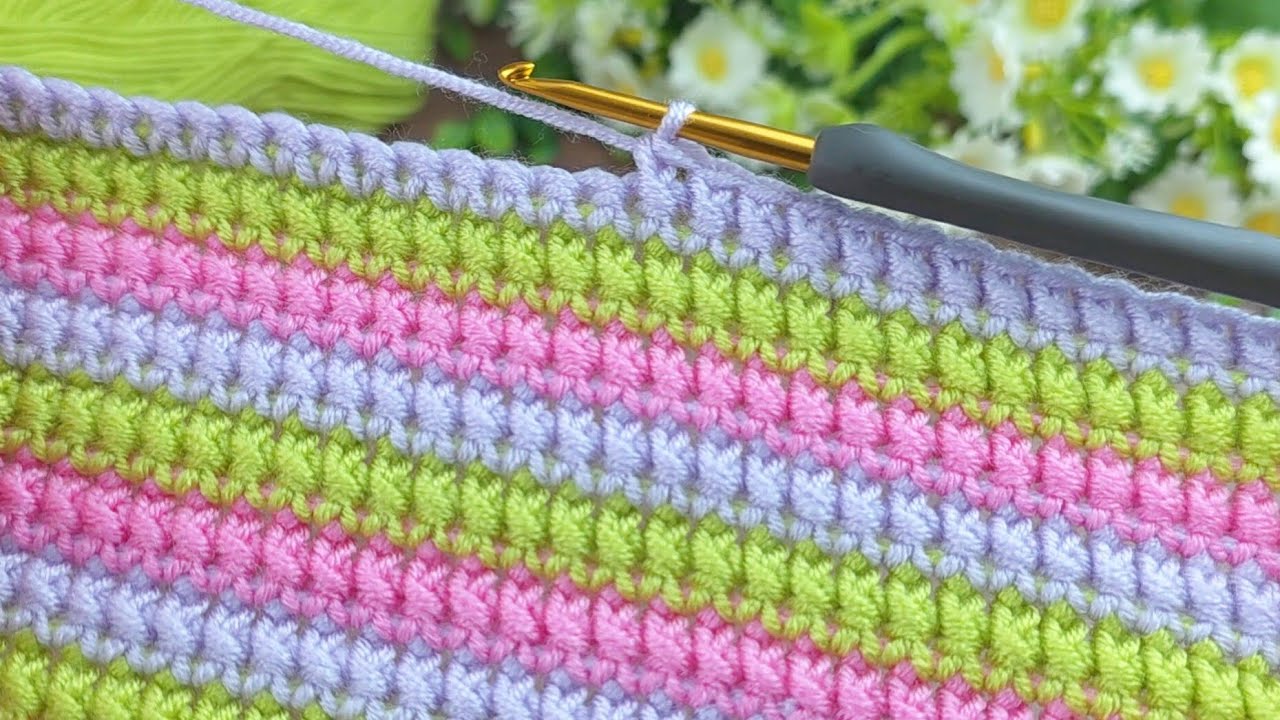  Easy Textured Crochet Stitch for Blankets #crochet  #knitting 
