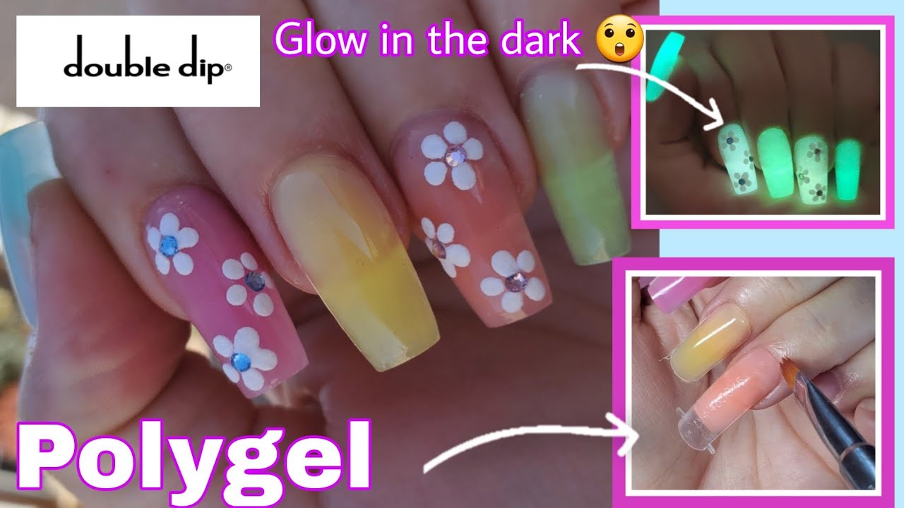 Como aplicar Polygel con moldes🤔|Reseña double dip nails Polygel blosson Edition