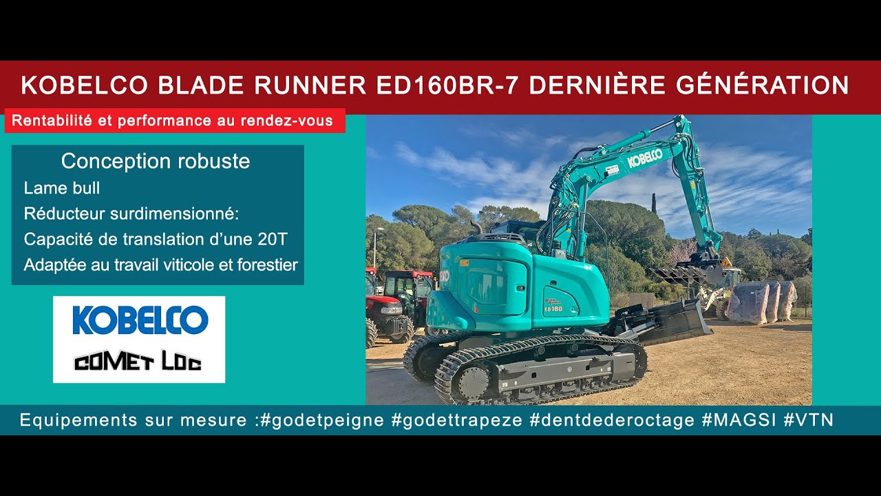 Mise en route : KOBELCO BLADE RUNNER ED160BR-7 dernière génération