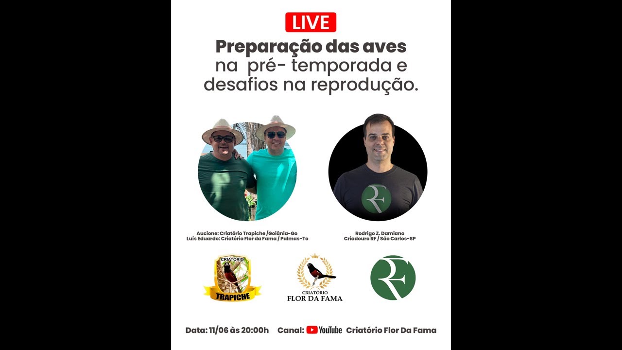 Live !Manejo e reprodução Criatório Flor da Fama e Criatório RF