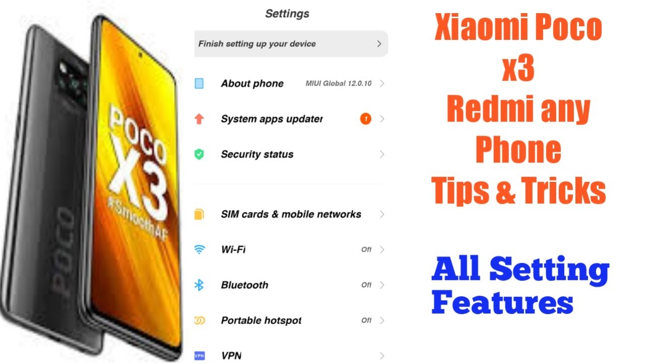 xiaomi poco x3 redmi any phone tips & tricks ll All settings features