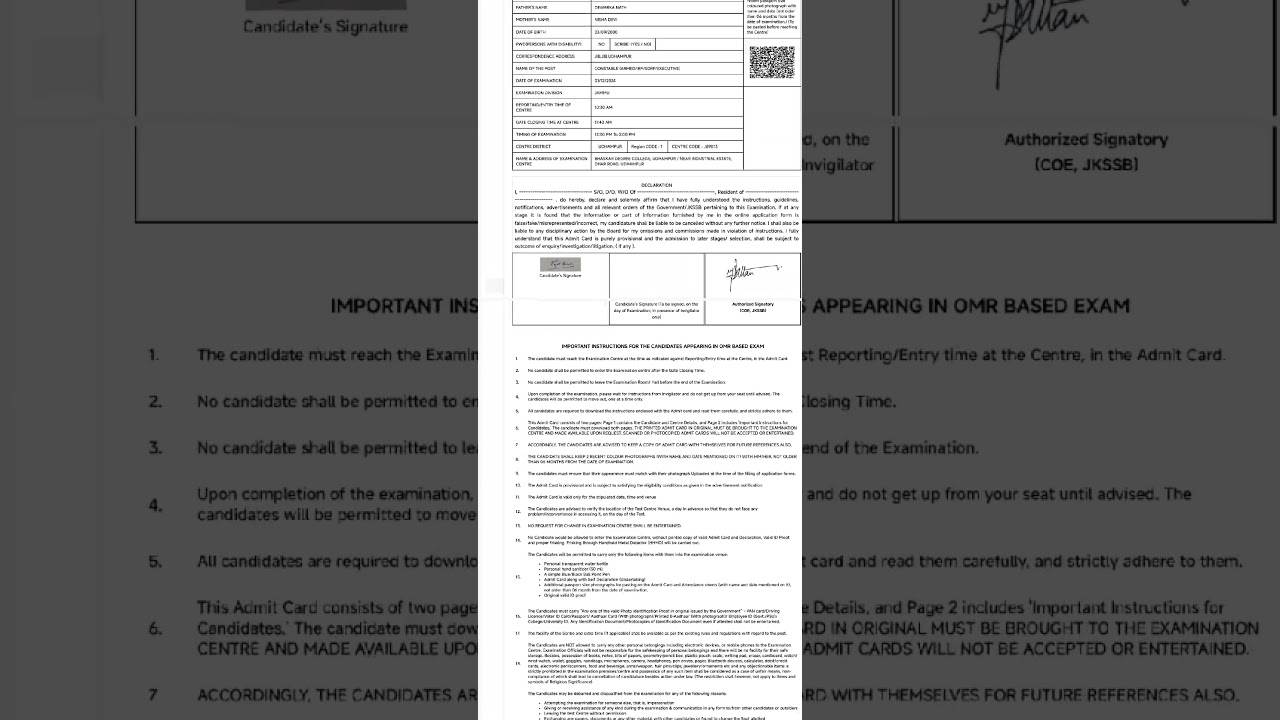 Jkp constable Admit card download #jkpconstable #admitcard #jobvacancy #trendingvideo