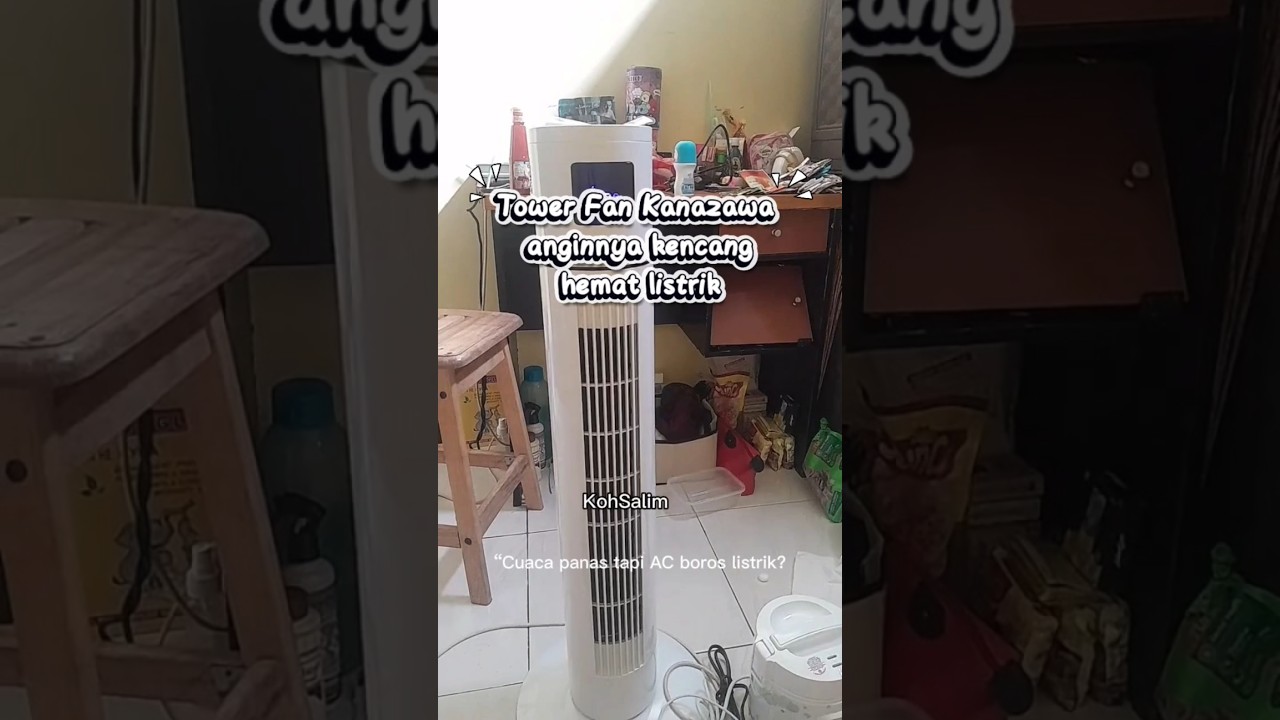 KANAZAWA Kipas Angin Menara Tower Fan Timer 12 Jam Remote Control Angin Kencang Sejuk