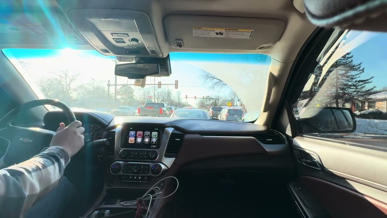 Sunny Afternoon Winter Commute - POV Driving Relaxing Drive Home Unedited