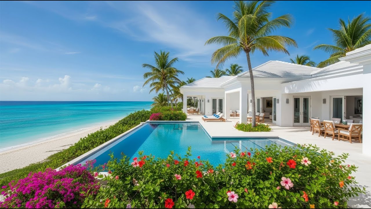 Relax Audio Travel 🌴 Luxurious Tropical Villa 🌺 3 Hours of Summer Serenity