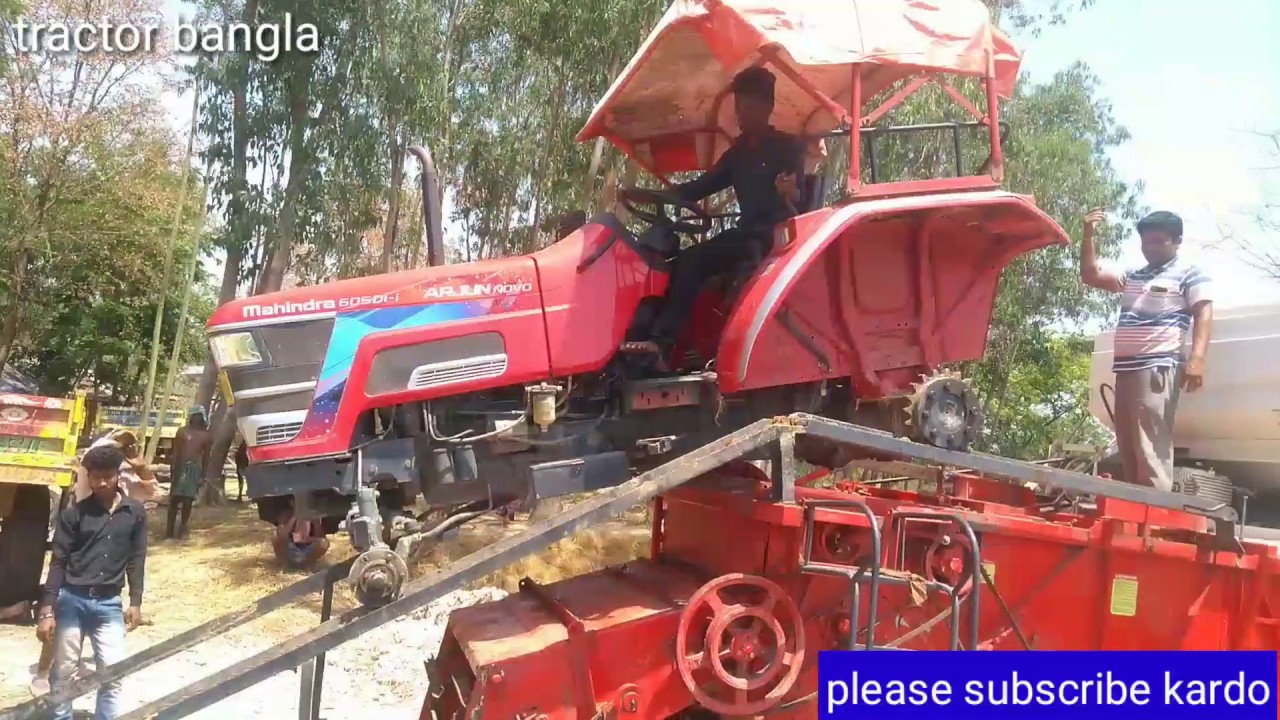harvester tractor setting | arjun novo with harvester setting | Balkar B-525 harvester | #harvester