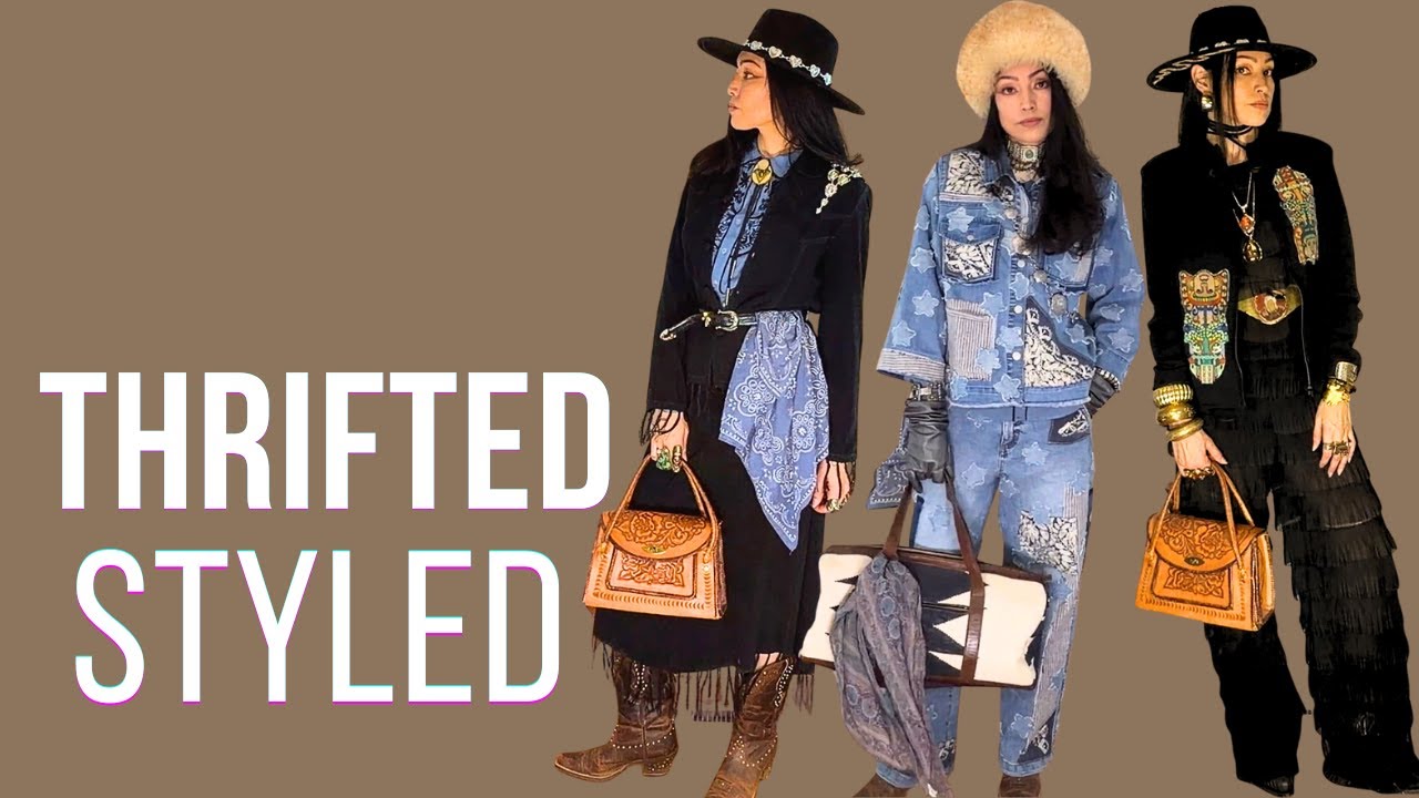 Styling and Upcycling Unexpected Thrift Finds Into Boho Outfits