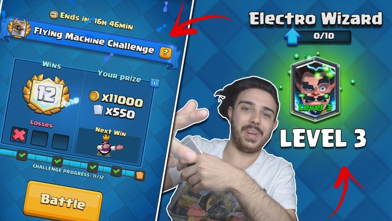 AM FACUT ELECTRO WIZARD LA LEVEL 3 !! Clash Royale Romania !!