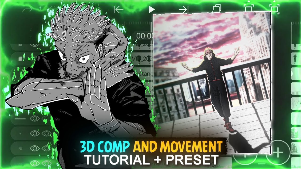 Manga 3d comp with movements tutorial alight Motion | 3d composition tutorial + preset