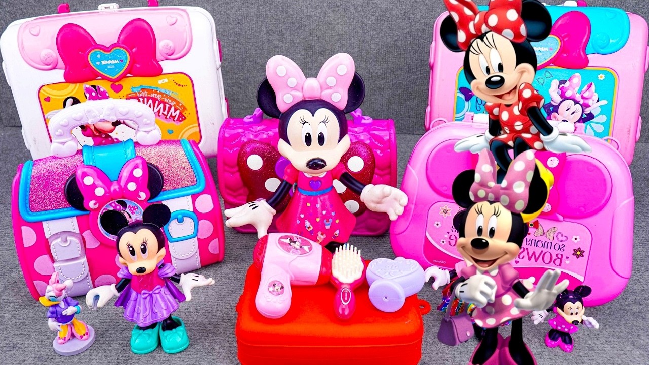 Minnie 2026 Unboxing Minnie Mouse Pink Makeup Set, Disney Toy Collection | Review Toys ASMR