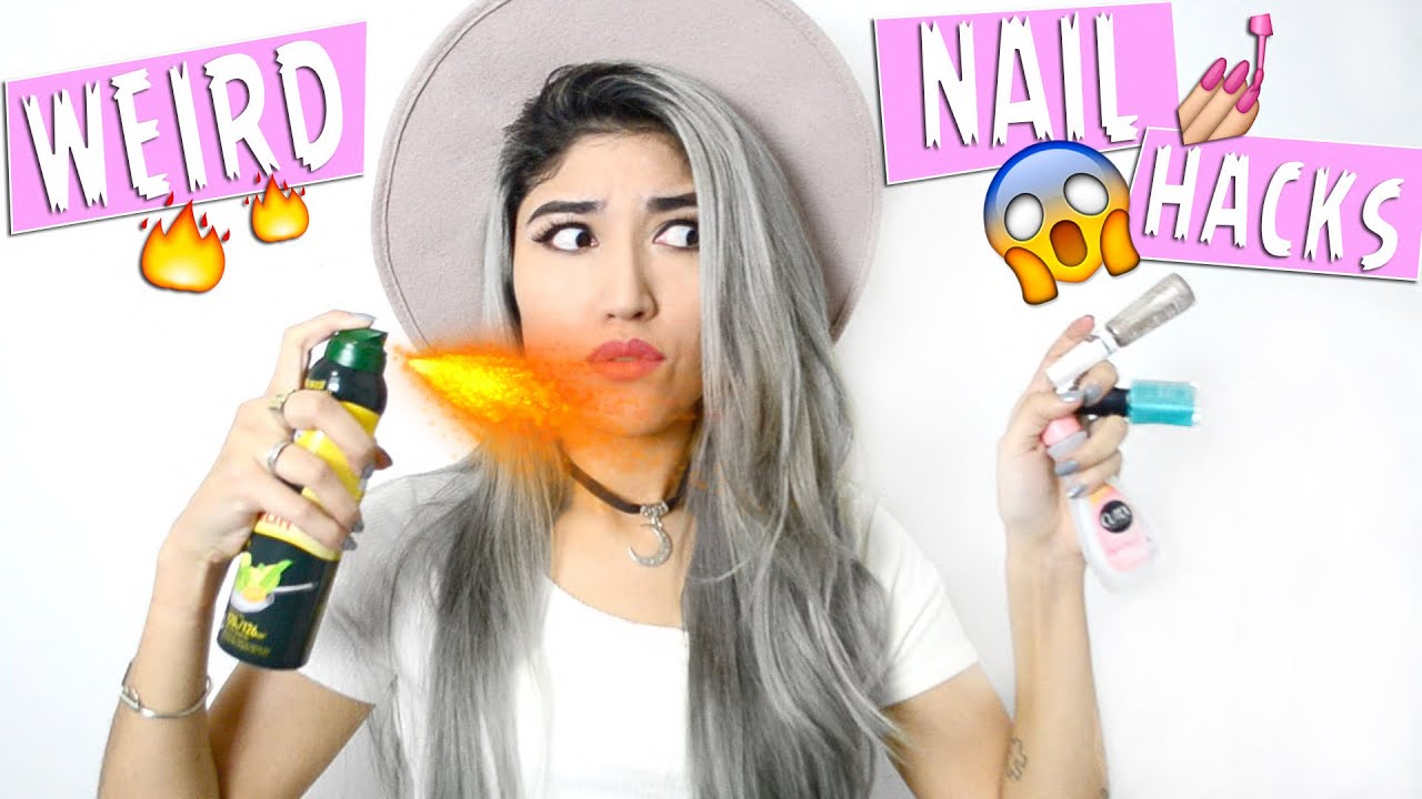 10 EXTRAÑOS TRUCOS  PARA TUS UÑAS / 10 WEIRD NAIL HACKS