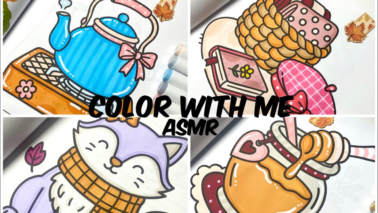 COLOR WITH ME! | Satisfying ASMR coloring sounds using markers 