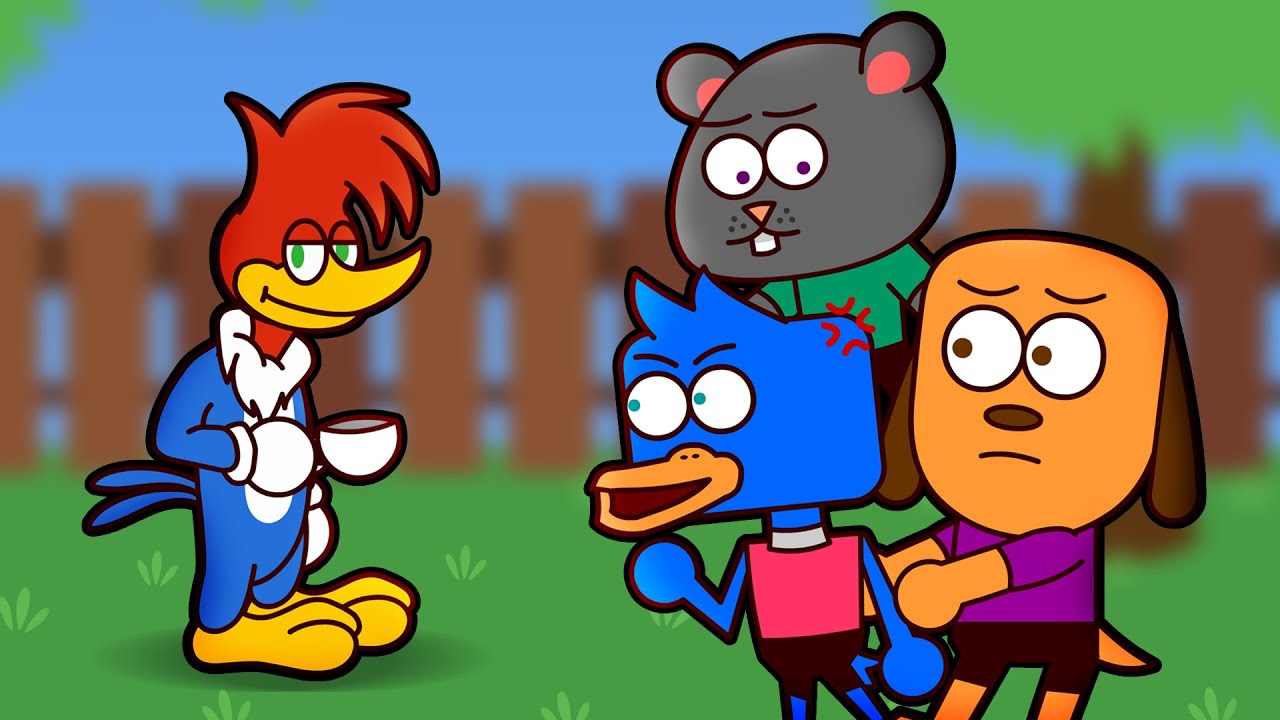 Dogo e Ratch e o Pica Pau que tomou a casa na árvore do Pato Azul