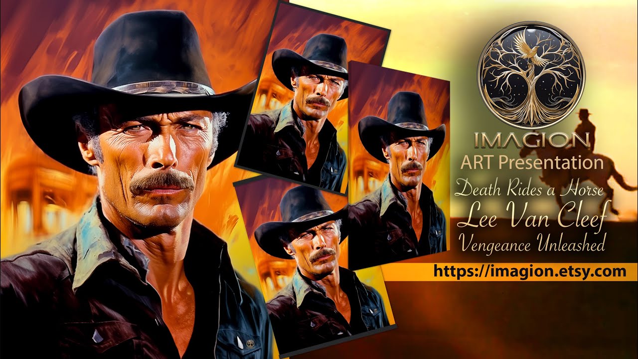Vengeance Unleashed | Lee Van Cleef in Death Rides a Horse | Digital Painting, Cowboy, Western Art