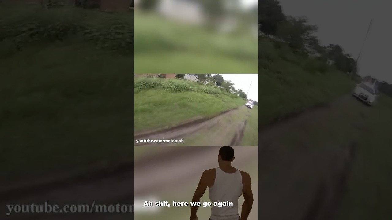 Cop CHASES Biker Down A Dirt Trail!