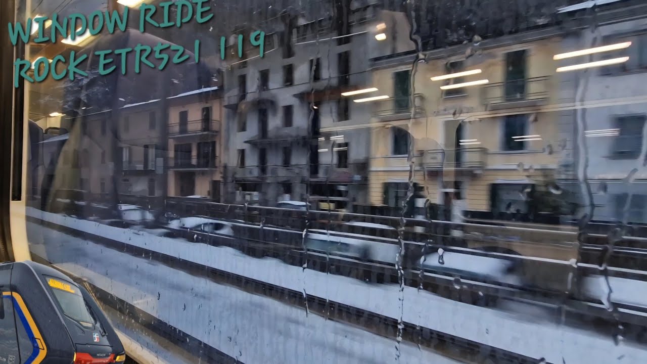 SNOW WINDOW RIDE TRENO REGIONALE ROCK ETR521 119 DA ISOLA DEL CANTONE A BUSALLA (2su3)