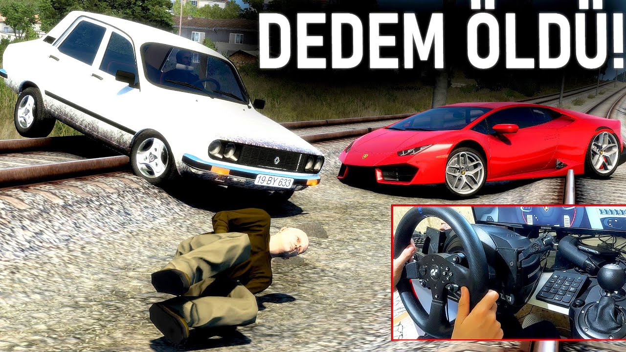 DEDEM ÖLDÜ! TOROS'LA TRAFİK KAZASI YAPTI - LAMBORGHİNİ İLE DEDEMİ KIŞKIRTTIM - ETS 2 Mod T300RS GT
