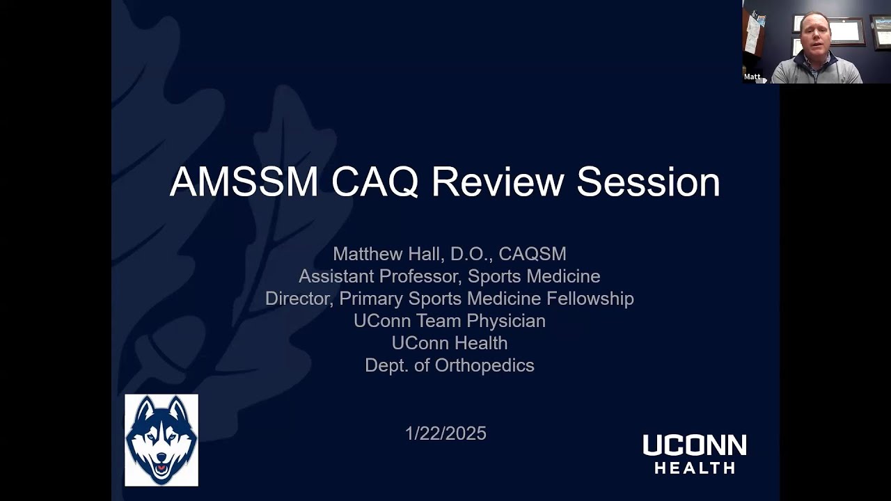 CAQ Review Session with Dr. Matthew Hall | National Fellow Online Lecture Series