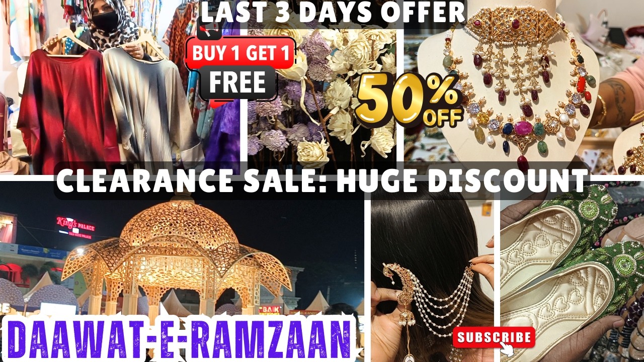Dawat-e-Ramzaan Expo Hyderabad 😍Last 3 Days Sale | Jewellery,Abayas + 50% Off Juttis#hyderabad #fyp