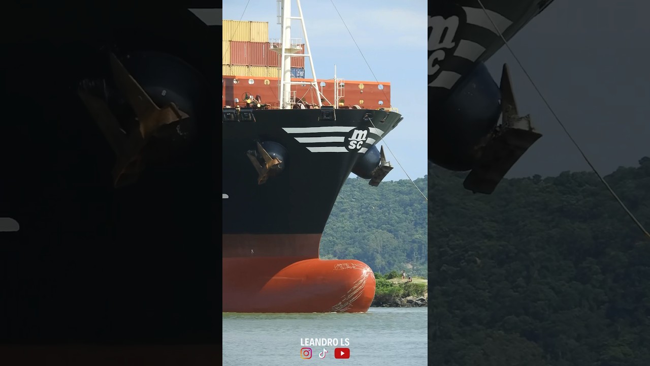Gigante NAVIO CARGUEIRO impressiona turistas