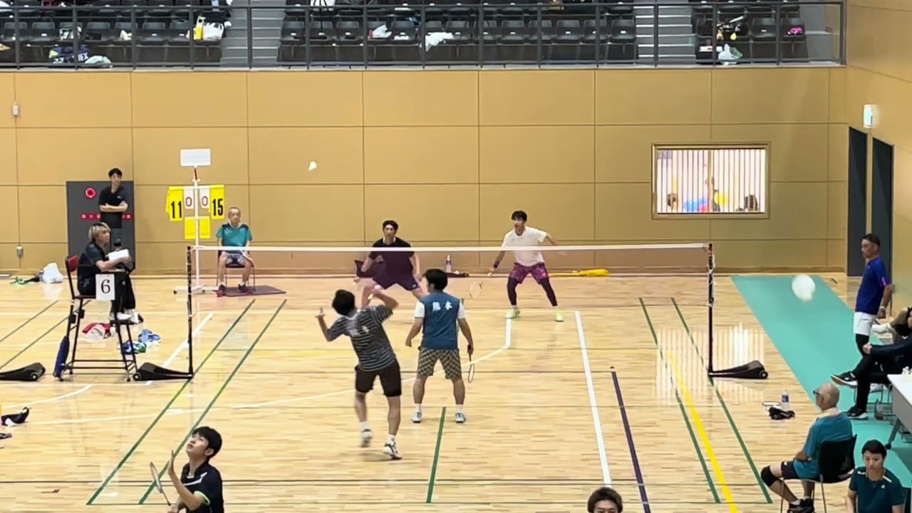 2024.10.13 熊本県社会人バドミントン大会 29歳以下 男子ダブルス 1回戦