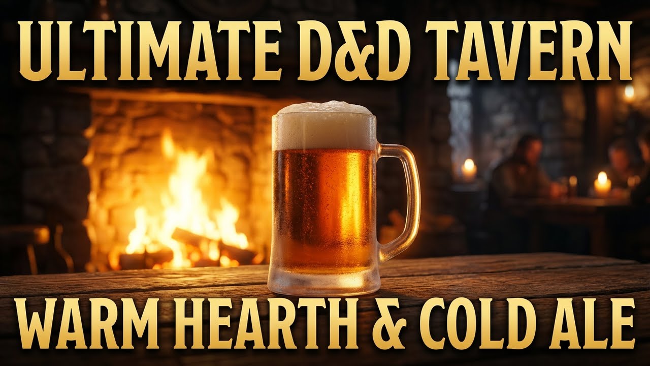 D&D Tavern Ambience | Warm Fire, Cold Ale & Fantasy Vibes