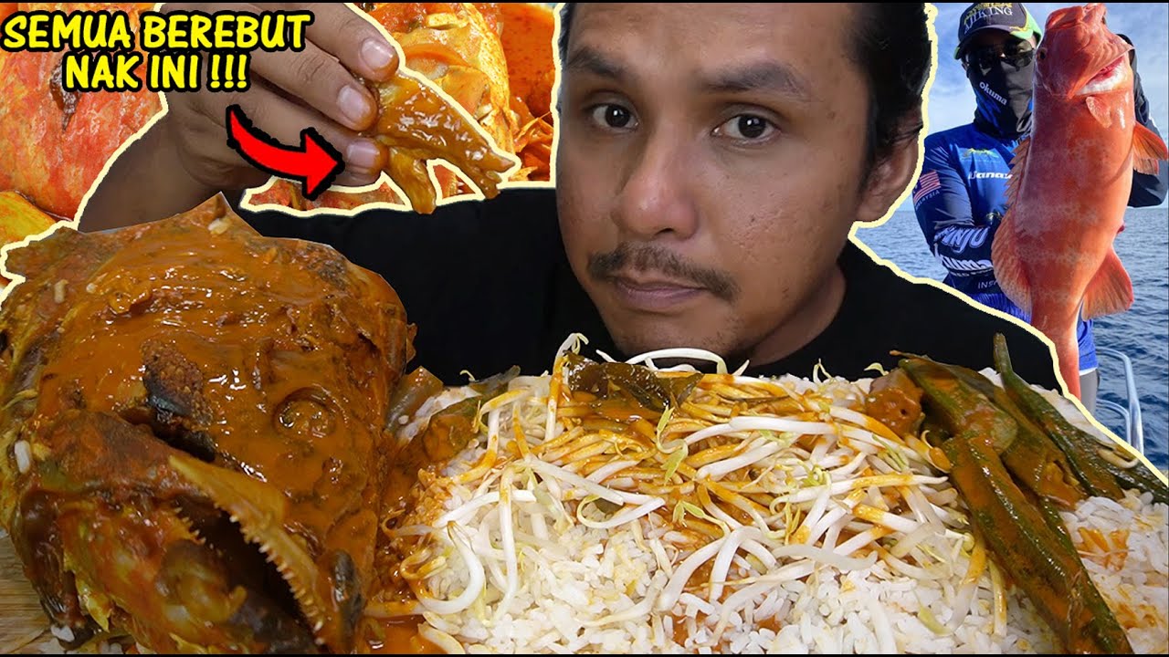 tersandar lepas pekena KARI KEPALA IKAN (mukbang malaysia)