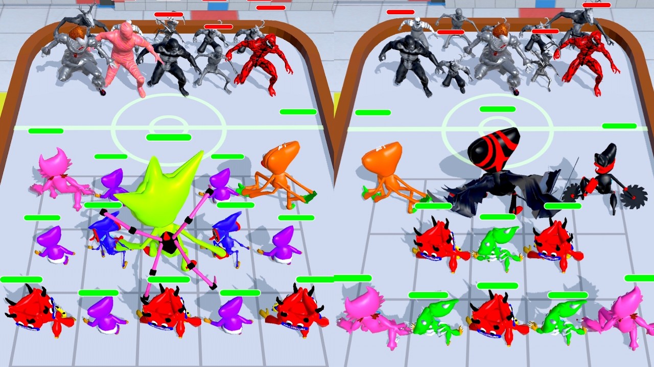 Poppy Playtime Monster Run - Merge Mutant Battle, Blue Monster vs Mutants Battle