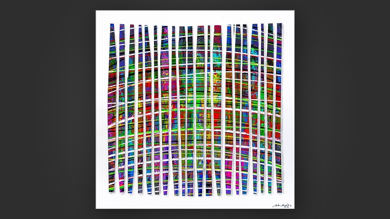 Abstract Painting Demo - Stripe With Masking Tape | Monogrammus
