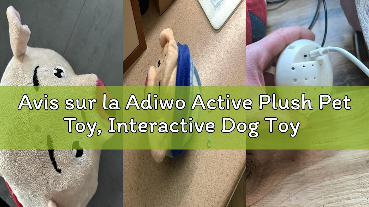 Avis sur la Adiwo Active Plush Pet Toy, Interactive Dog Toy Cute Pig Head, Rechargeable and Washable