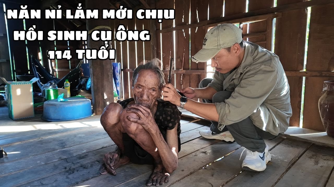Hồi Sinh Đầu Tóc Cho Ông Lão 114 Tuổi Nhưng Ông Không Chịu Tắm