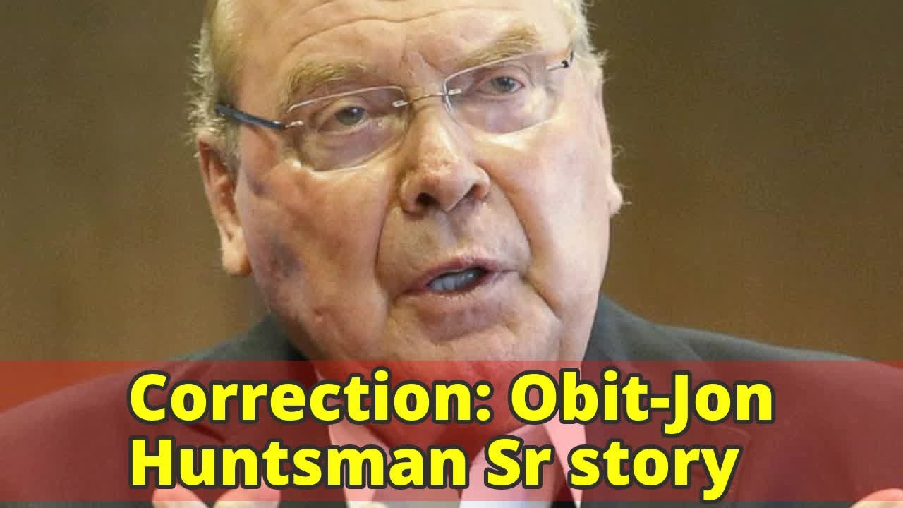 Correction: Obit-Jon Huntsman Sr story