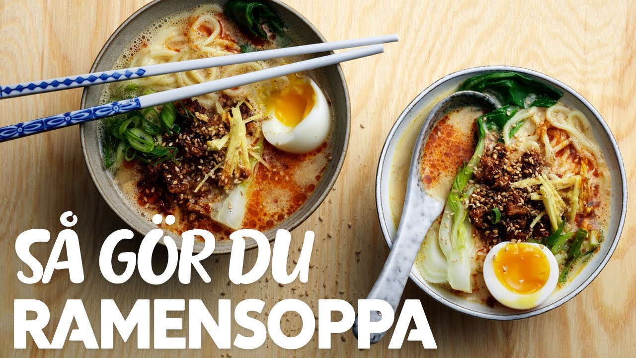 Ramen - s&aring; g&ouml;r du en mustig ramensoppa med kryddig f&auml;rs!