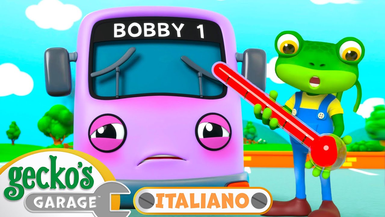 Bobby il Bus &egrave; malato｜Veicoli per bambini | Cartoni | Garage di Gecko italiano｜