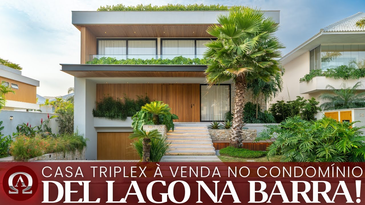 CASA TRIPLEX à venda no condomínio DEL LAGO na BARRA DA TIJUCA no Rio de Janeiro / RJ!