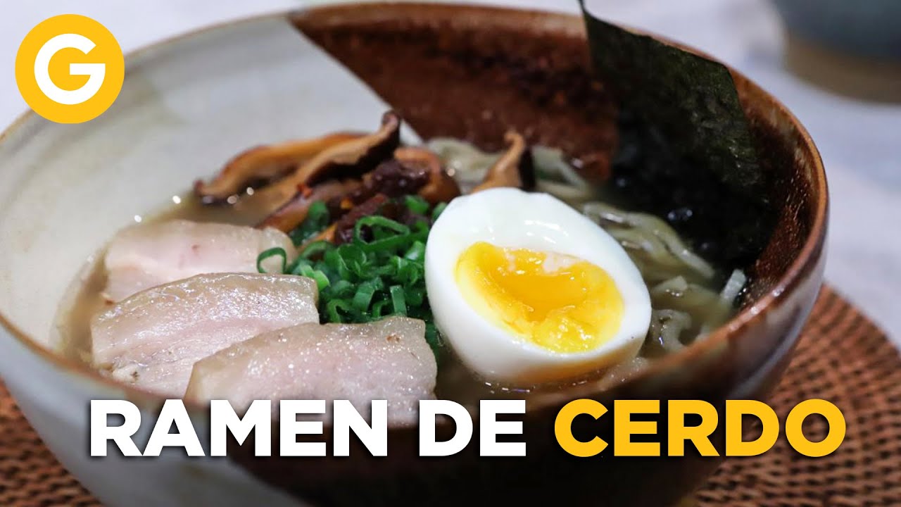 CLÁSICO RAMEN de CERDO 🍜 con SHITAKE MARINADO | El Gourmet