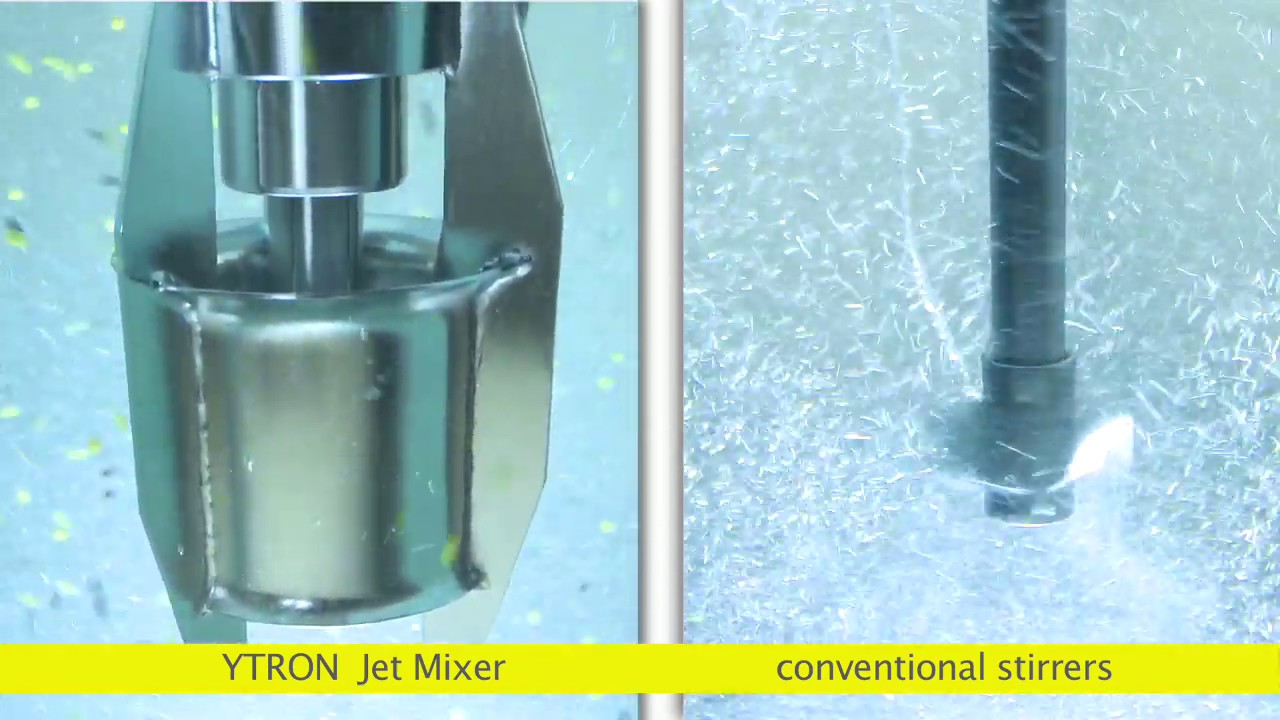 YTRON-Y jet mixer vs. Conventional Stirrer
