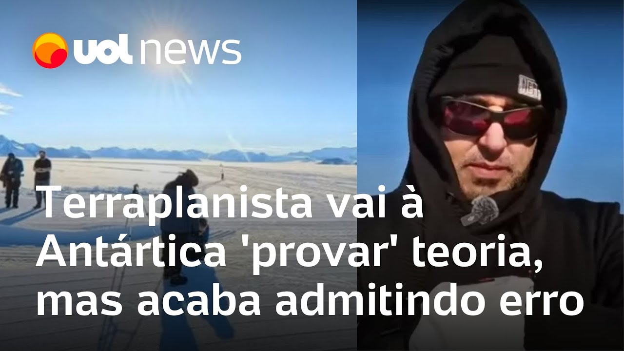 Terraplanista vai à Antártica 'provar' teoria, mas acaba admitindo erro