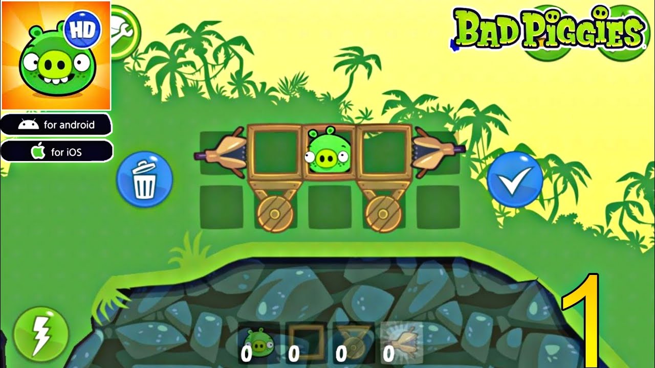 Bad Piggies | Crazy Builds & Epic Fails!  Gameplay Walkthrough  (Part 1) | iOS / Android