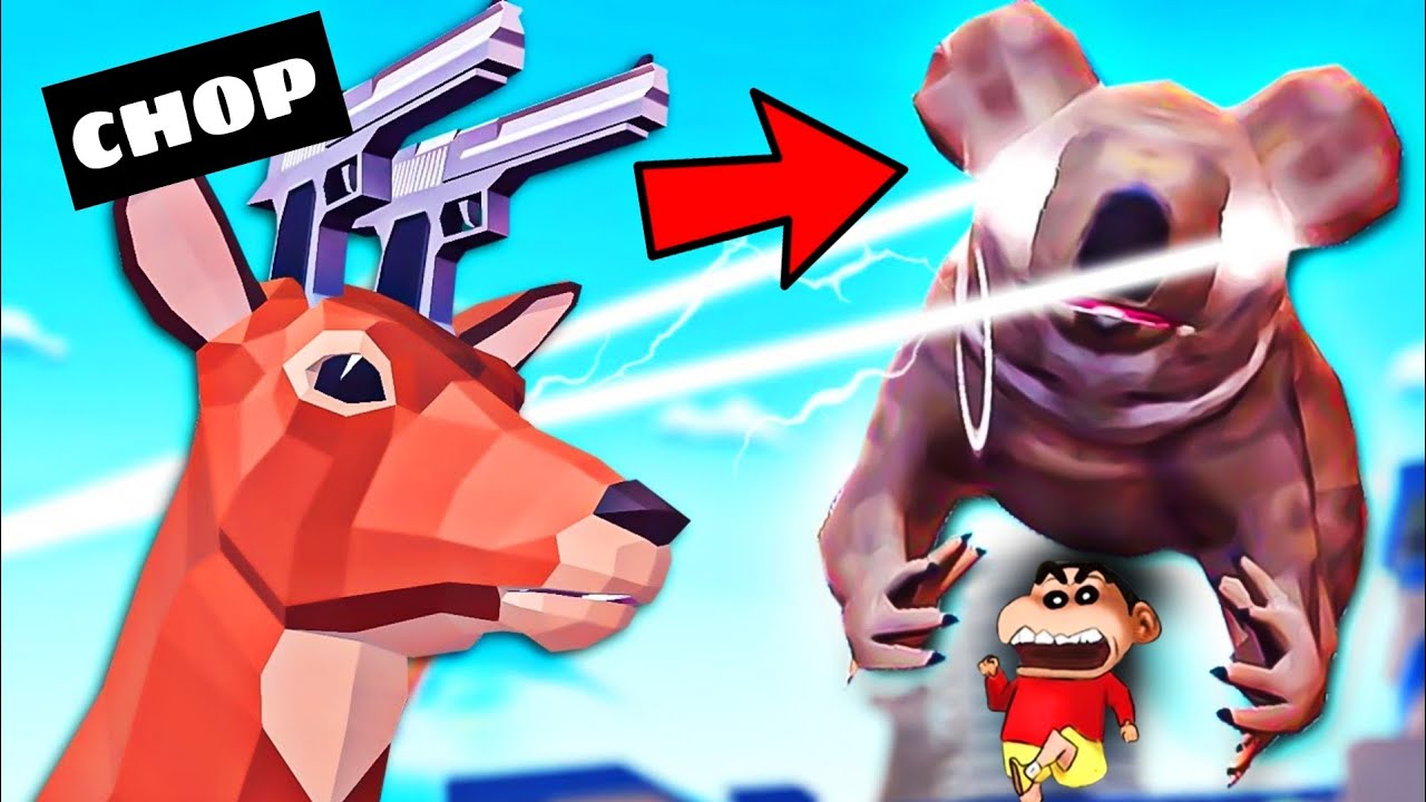 SHINCHAN and CHOP became SUPERHERO DEER to Defeat GIANT KOALA 🔥| DEER SIMULATOR 😂|Funniest Game Ever