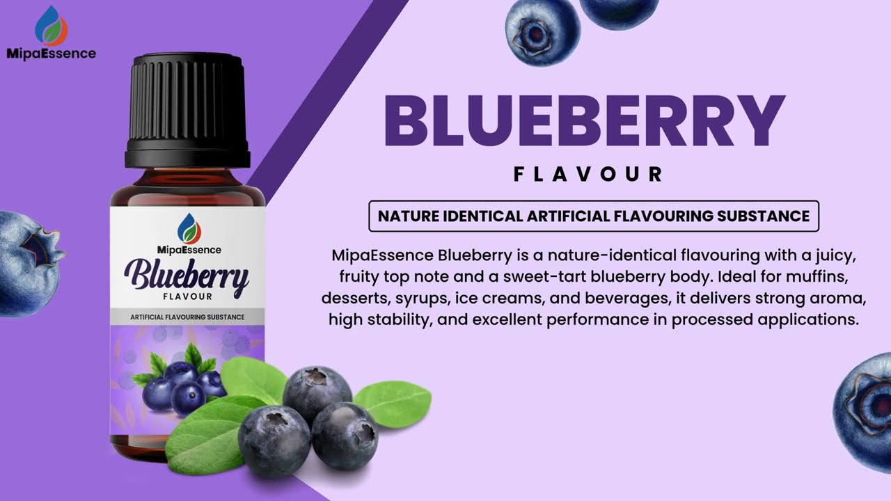 MipaEssence Blueberry Flavour | Juicy, Tangy-Sweet Berry Burst for Desserts, Beverages