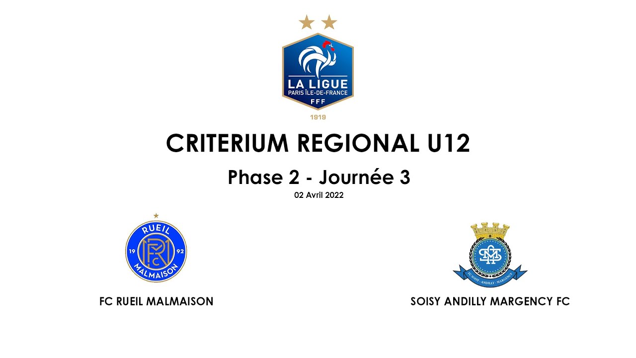 220402 - Criterium Régional U12 Espoir - Phase 2 - Poule B // FCRM - SOISY ANDILLY MARGENCY FC