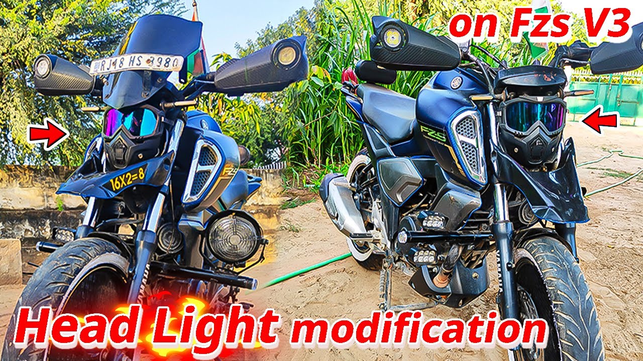 Head Light Modification on FZS V3 - FZS V3 Modified
