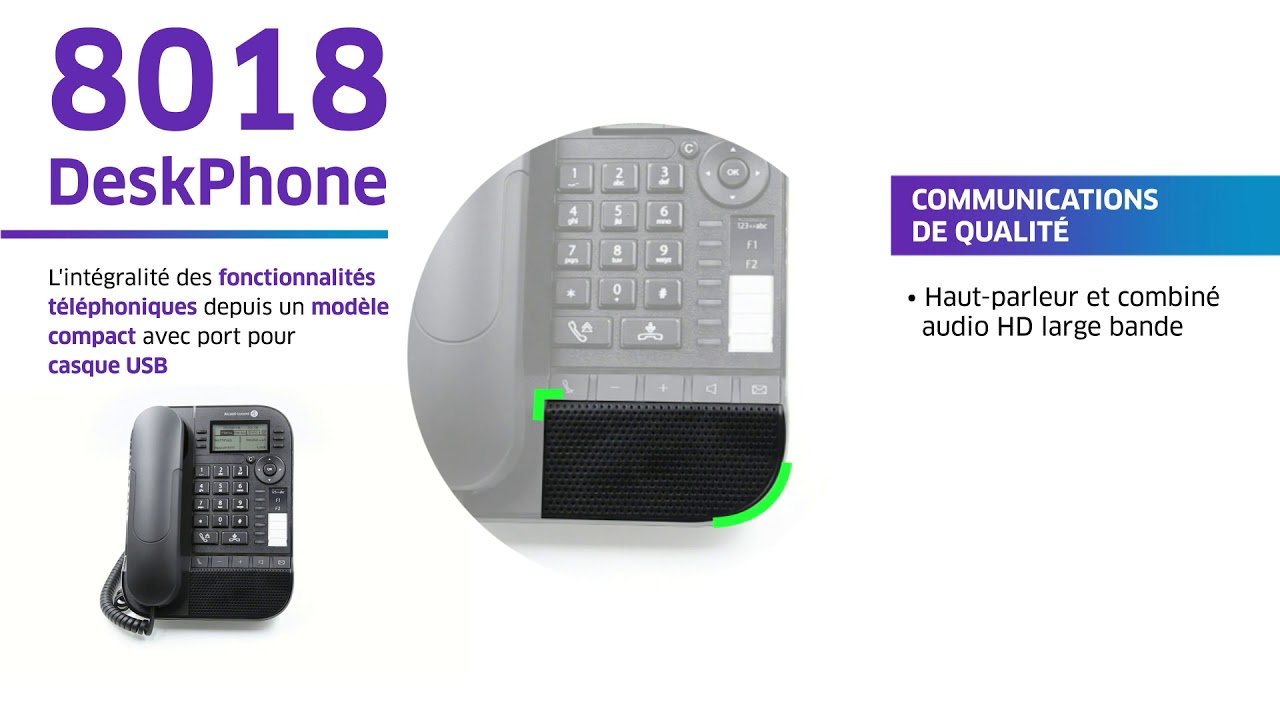 Téléphone Filaire Alcatel Lucent 8018 | téléphone IP