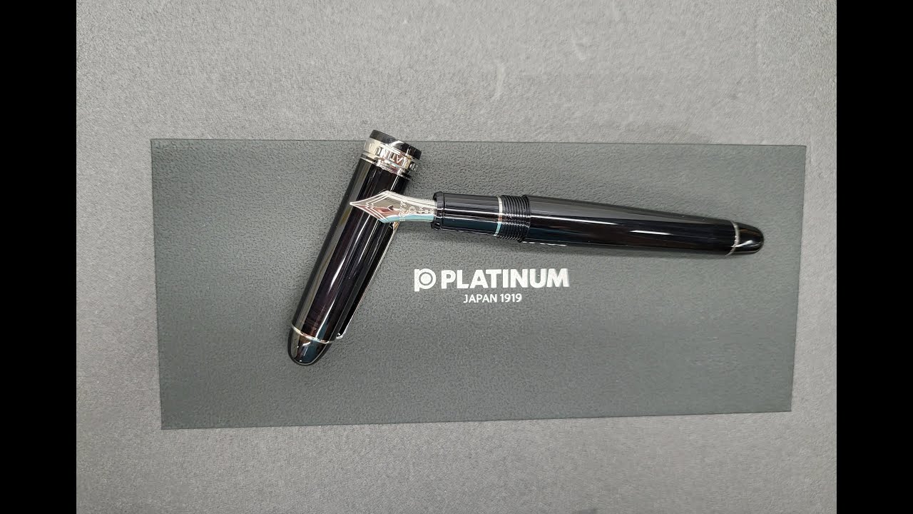 Platinum 3776 Century Black Diamond Rhodium Trim Fountain Pen