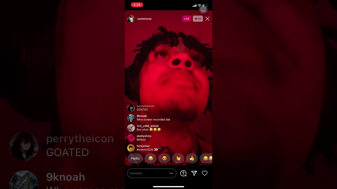 Summrs records his verse to “Ain Slay” feat. Kankan then plays it on ig live🔥