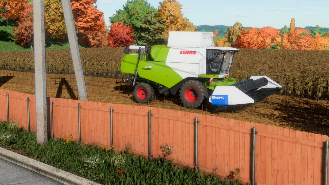FS22 / Карта Сосновка / Стрим #03 Осень, Уборка подсолнухов Claas Tucano 580, Acros 595+, Fendt 930
