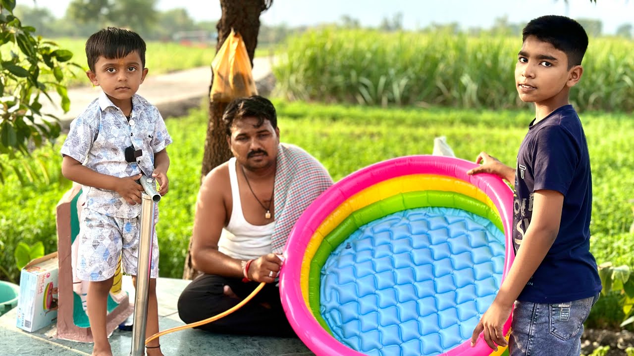 bath tub मध्ये माऊलीने हवा भरली 🫢