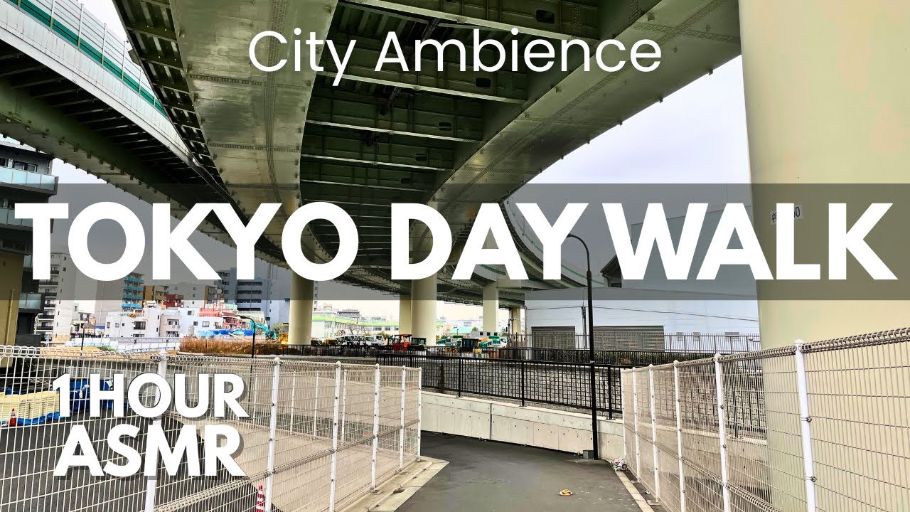 Tokyo Daytime Walk: 1 Hour Immersive City Ambience [No Talking / Raw ASMR] - Japan Raw Stillness 
